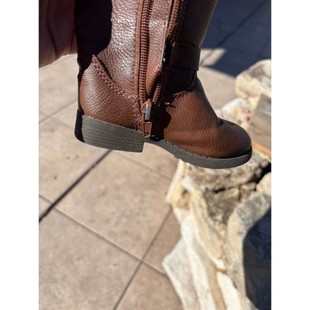Baby Girl Brown Zip-Up Boots Size 6 Oshkosh B'gosh Size 6 - Picture 8 of 8